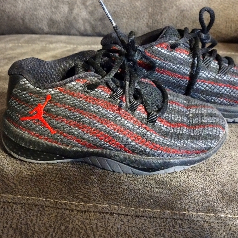 Nike Air Jordan B. Fly Basketball Sneakers Toddler 9C Gray Black Red 881447-005